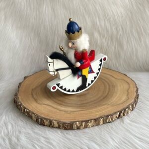 Lord & Taylor vintage rocking horse nutcracker Christmas decoration
